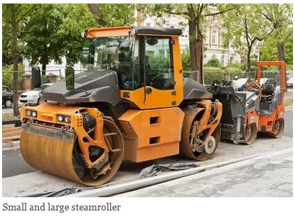 Small and large steamroller